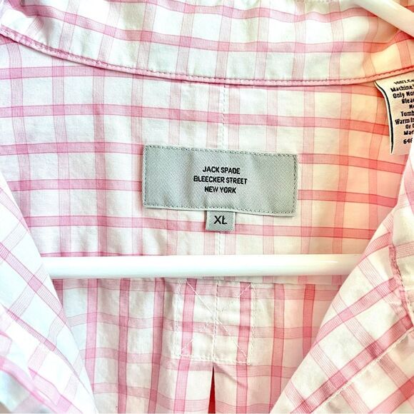 Jack Spade Pink Casual Button Down Shirt cotton gingham pastel Size XL - Picture 2 of 5